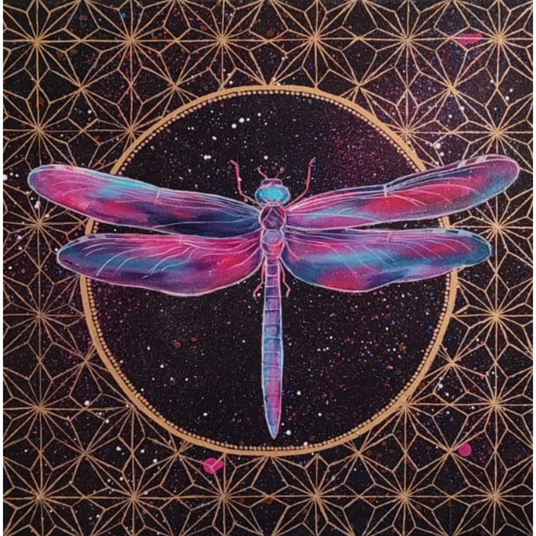 80x80 cm Krafttierbild auf Leinwand  Handgemalt Unikat