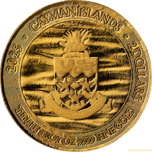 1/10 Unze Gold Cayman Islands Schildkröte 2025 (Auflage: 1.000)