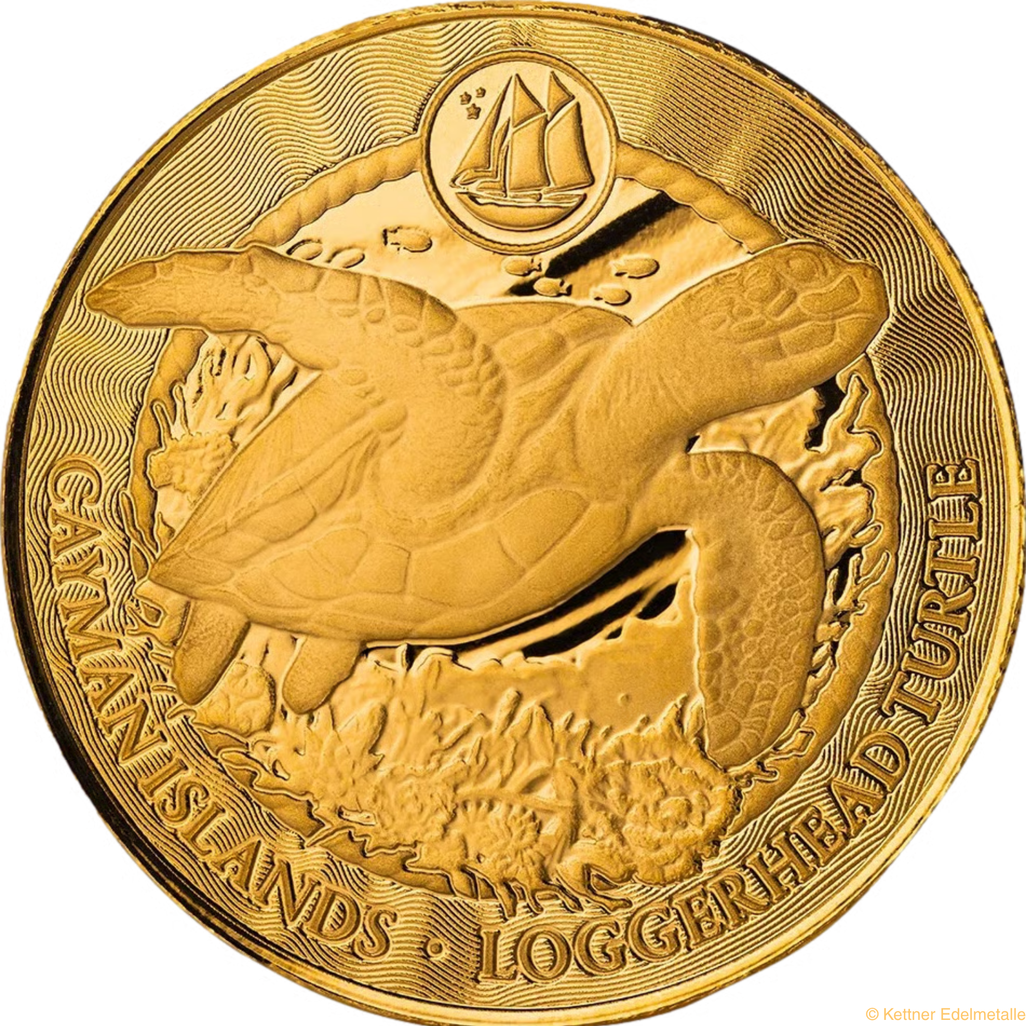 1/10 Unze Gold Cayman Islands Schildkröte 2025 (Auflage: 1.000)